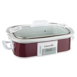 Crock Pot 3.5 Quart Programmable Casserole Slow Cooker with Locking Lid for Easy Transport