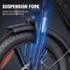 Electric Bike for Adults750W 30-70Miles 48V 15AH Removable Battery Ebike 20" x 4.0 Fat Tire Beach Commuting E-Bike 2 Seater W/Fork Suspension UL2849 - Image 3