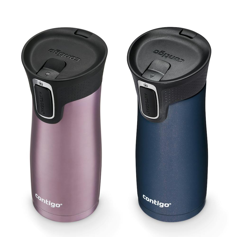 Contigo® West Loop Stainless Steel Travel Mug with AUTOSEAL® Lid, 16 oz - Vervain & Midnight Berry - Image 2