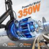 Electric Scooter, 350W/500W Powerful Motor, 8.5"/10" Solid Tires, 19/22Mph, 28/21/12 Miles Range,Dual Braking - Image 5