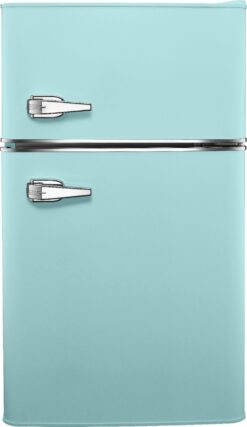 3.1 Cu. ft. Retro Mini Fridge with Top Freezer – Cool Mint
