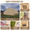 6 Person Inflatable Camping Tent with Pump, 10ft x7ft Glamping Family Tent Easy Setup 4 Season Waterproof Windproof Outdoor Blow Up Tent Luxury Oxford Cabin with Mesh Windows & Doors sgtnighsdesigns - Image 5