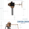 Backyard Discovery Canyon Creek Cedar Wood Swing Set with Wave Slide, Clubhouse, Play Kitchen, Picnic Area, Belt Swings, Web Swing, Rock Wall, Balconies, Playhouse, Step Ladder, Outdoor Playset - Image 19