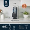 SLUSHi with RapidChill Technology, 88 oz. Frozen Drink & Slushie Machine, 5 Preset Programs, Margaritas, Frappés, and More, Premium Accents, Black, FS301 - Image 9