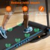 VLDTDRDI 500LBS 3.5HP Folding Treadmill with USB Charge Station,10Mph Electric Treadmil with Incline,Bluetooth Speaker,Device Holder and Pulse Sensor,Running Walking Exercise Machine - Image 4