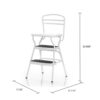 COSCO Stylaire Retro Chair + Step Stool with flip-up seat (white, one pack) - Image 9