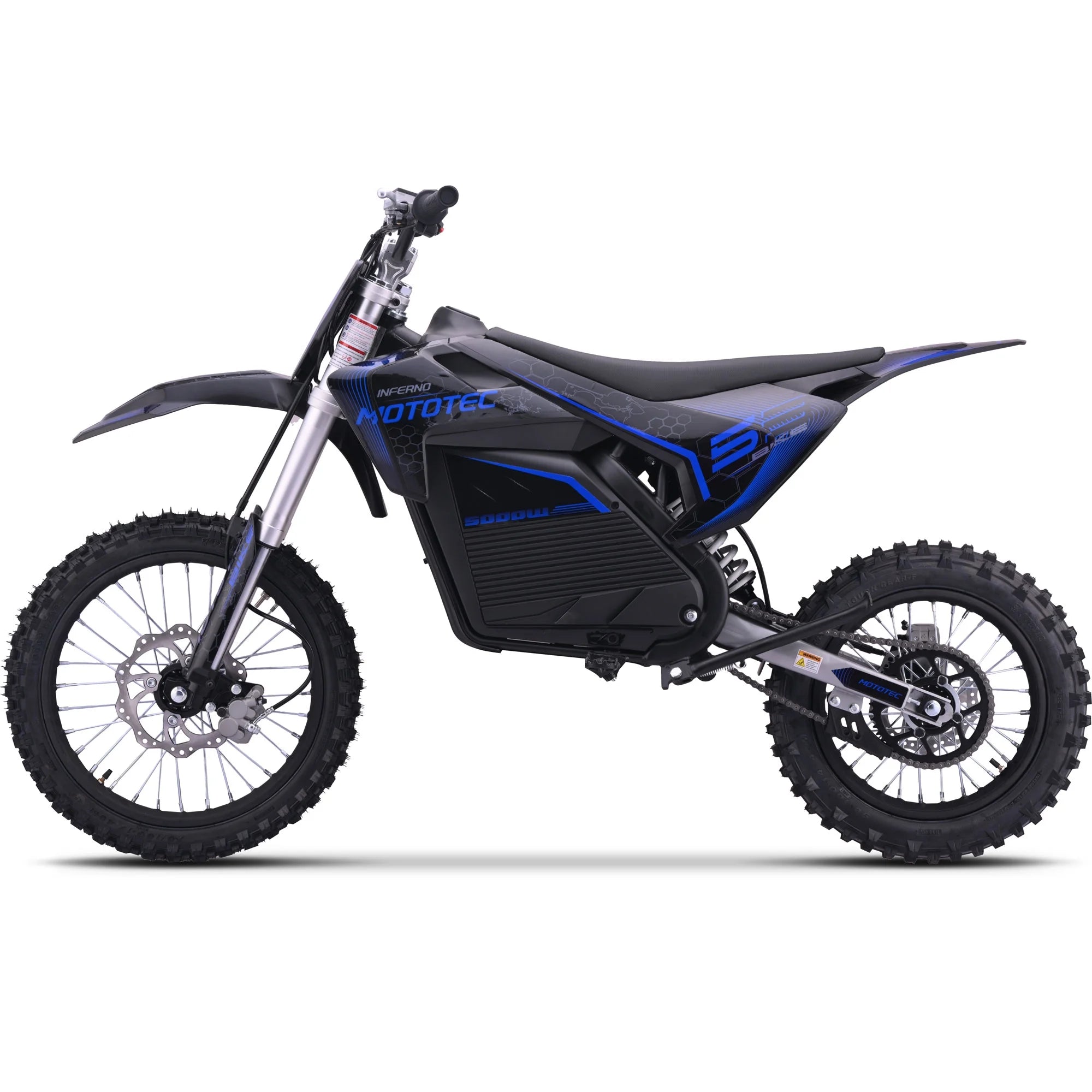 MotoTec 72v Pro Electric Dirt Bike 5000w Lithium Blue - Image 3
