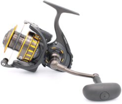 Alternative view of Daiwa BG Spinning Reel – Black Anodized Aluminum, Digigear System, Air Rotor, Waterproof Drag for Freshwater & Saltwater Fishing