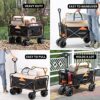 Heavy Duty 350 lb Capacity Foldable Wagon with Large Wheels - Image 2