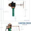 Backyard Discovery Canyon Creek Cedar Wood Swing Set with Wave Slide, Clubhouse, Play Kitchen, Picnic Area, Belt Swings, Web Swing, Rock Wall, Balconies, Playhouse, Step Ladder, Outdoor Playset - Image 2