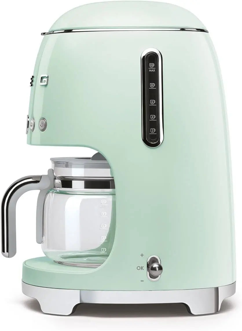 Smeg 50's Retro Style Aesthetic Drip Filter Coffee Machine, 10 cups, Pastel Green - Image 5