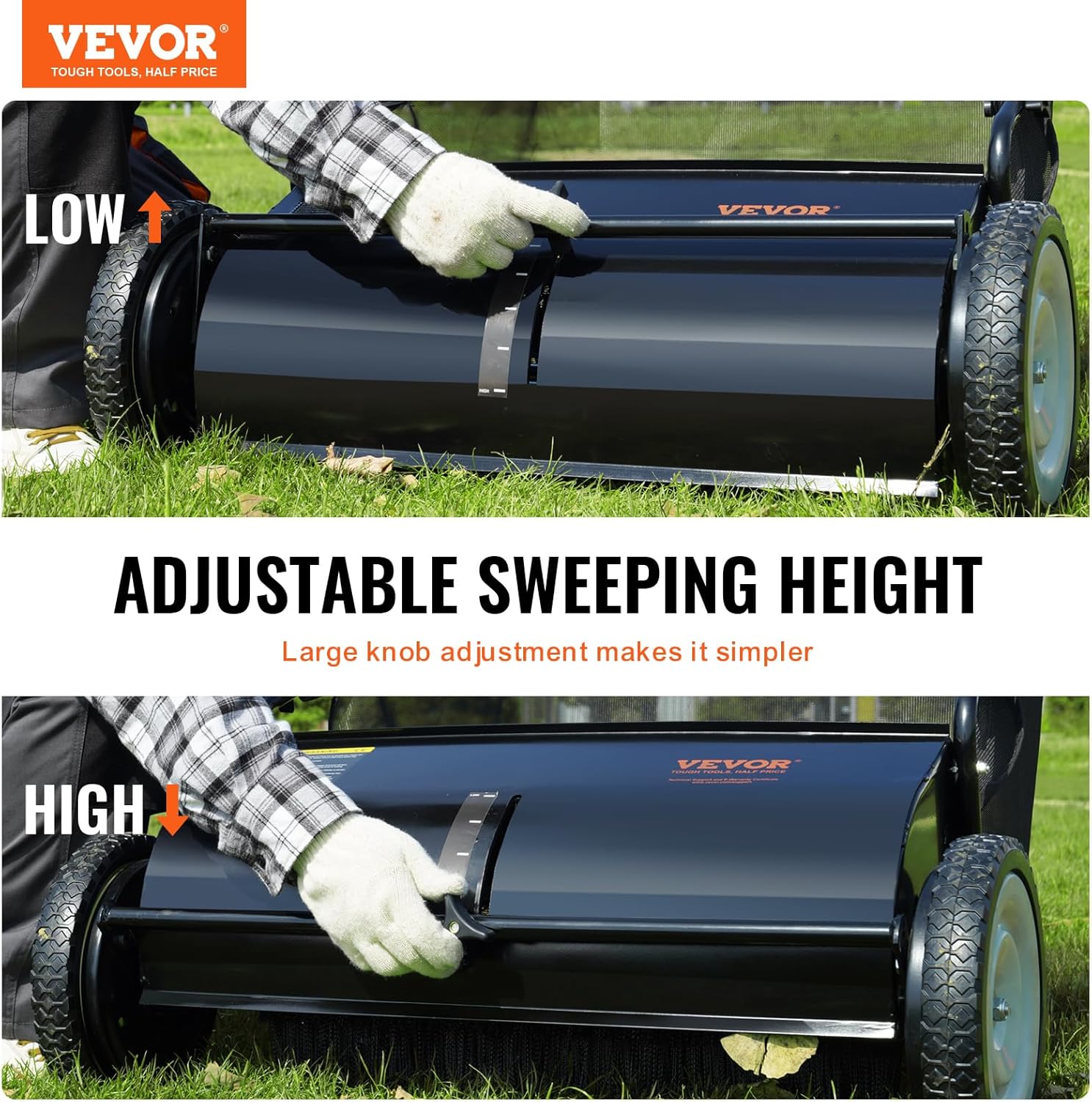 2025 Heavy Duty Steel 26 Inch Collector Push Lawn Sweeper - Image 2