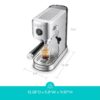 CASABREWS 5418Basic Espresso Machine with 20-Bar pressure, 34 oz Water Tank, with Milk Frother, Silver - Image 5