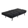 Mainstays Memory Foam Futon, Black Faux Suede Fabric - Image 3