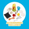 All-round play patio with canopy, kids indoor and outdoor kitchen play set - Image 7