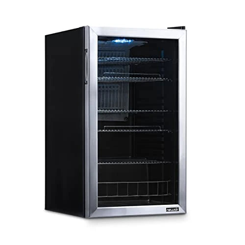NewAir Beverage Refrigerator Cooler | 126 Cans Free Standing with Right Hinge Glass Door - Image 5