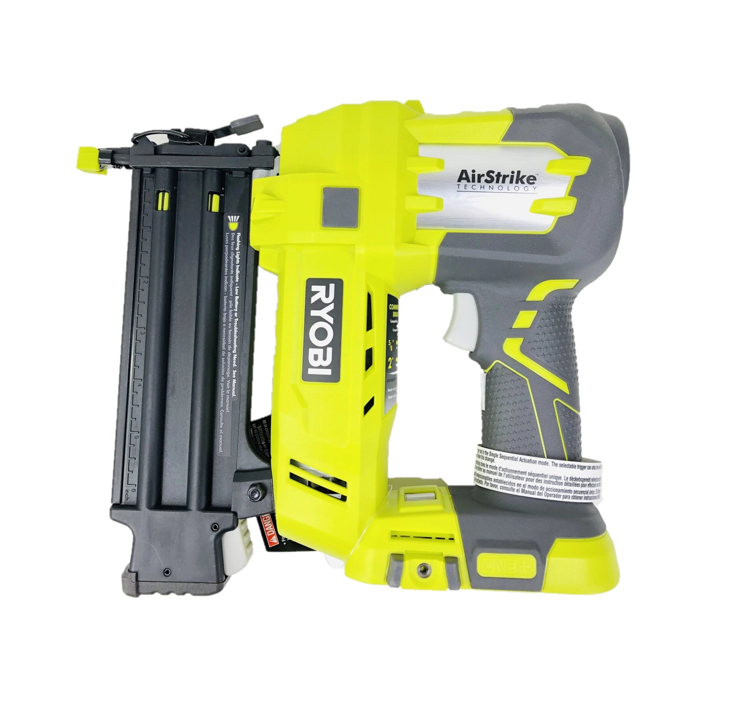 Ryobi 18V ONE+ 18 Gauge Cordless Brad Nailer Kit (Includes: P320 Brad Nailer, P102 Lithium-ion Battery Pack, P118b Charger) - Image 5