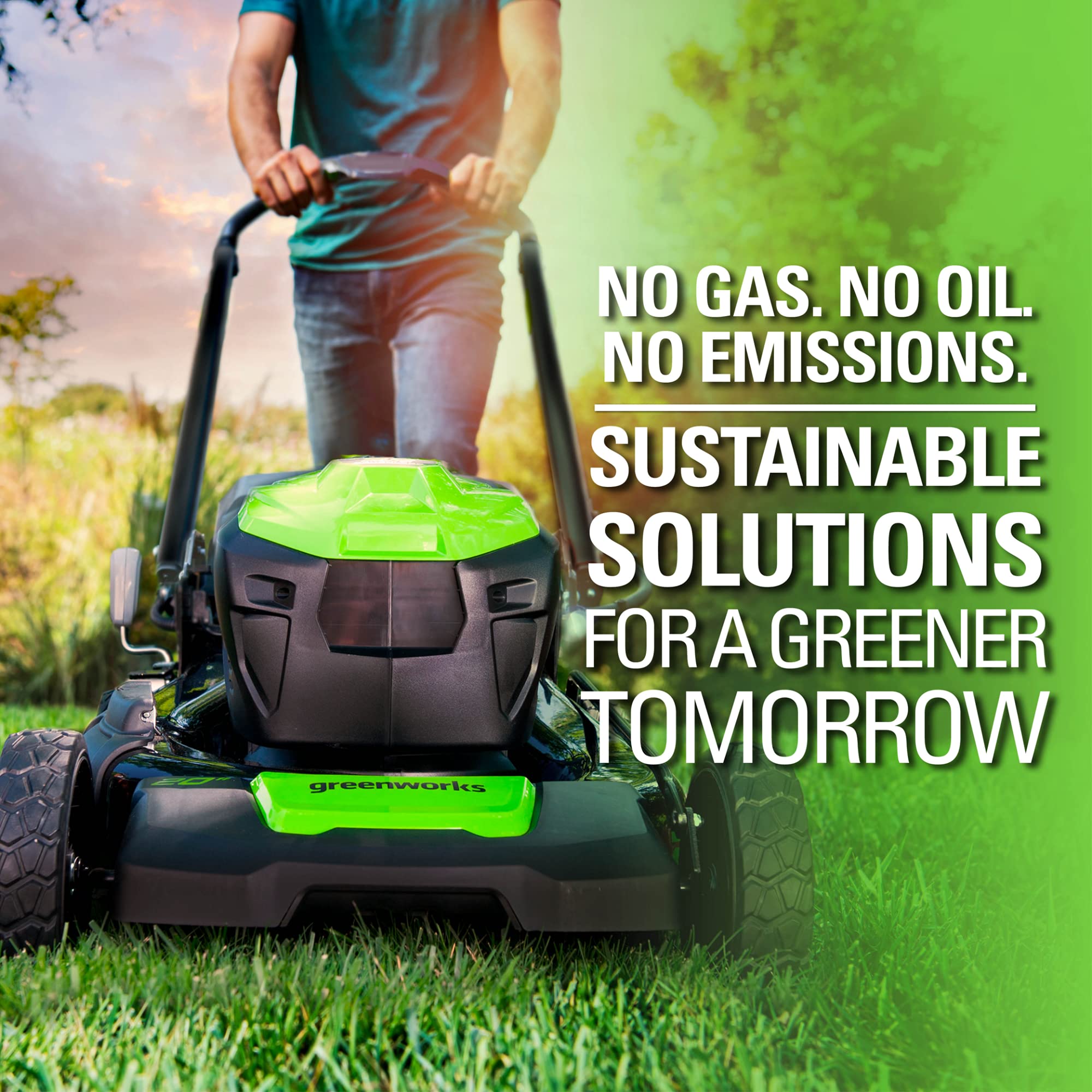 80V Cordless 21′′ Self-Propelled Brushless Lawn Mower | Greenworks - Image 5
