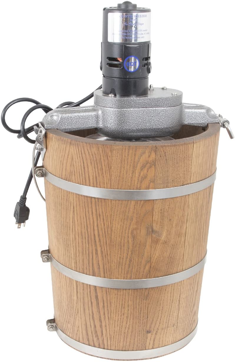 6 qt Country Ice Cream Maker Classic Wooden Tub Country Electric Motor - Image 2