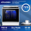 Portable Countertop Dishwasher with 5-Liter Built-In Water Tank and Air-Dry Function 5 Washing Programs - Image 9