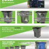 Toter 96 Gallon Trash Can with Smooth Wheels and Lid ; - Image 3