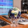 MOVA 4.5" Self-Rotating Globe Earth with Clouds, Light Powered - Image 7