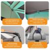 KFeng 12 Person Tents for Camping - 2Rooms 3Doors&3Windows Mesh,Suitable for Outdoor/Picnic,Brown - Image 13