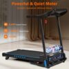 VLDTDRDI 500LBS 3.5HP Folding Treadmill with USB Charge Station,10Mph Electric Treadmil with Incline,Bluetooth Speaker,Device Holder and Pulse Sensor,Running Walking Exercise Machine - Image 6