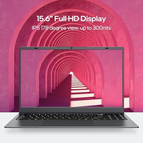 15.6-inch Windows 11 Laptop, 16GB RAM, 512GB SSD, FHD IPS Display Laptop Computer, Intel N5095 Quad Core, 2.4/5G WiFi, BT4.2 Backlit and Fingerprint, Lightweight and Portable - Image 3