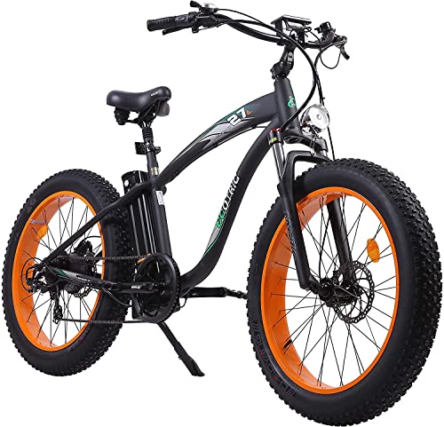 750W Electric Bike 26′′ Fat Tire Adult Electric Bicycles 48V 13AH Removable Lithium Battery Ebike with Suspension Fork Aluminium Frame Beach Snow Mountain E-Bike for Adults - Image 8