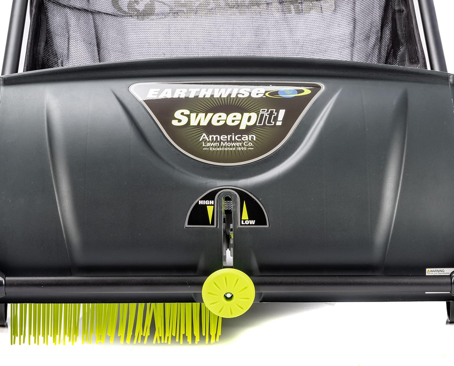 21-Inch Width Leaf & Grass Push Lawn Sweeper, Black - Image 11