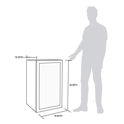 NewAir Beverage Refrigerator Cooler | 126 Cans Free Standing with Right Hinge Glass Door - Image 7