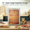 Cercker Food-Dehydrator Machine with 12 Stainless Steel Trays - Image 8
