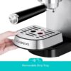 CASABREWS 5418Basic Espresso Machine with 20-Bar pressure, 34 oz Water Tank, with Milk Frother, Silver - Image 4