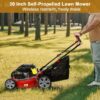 Lawn Mower, Self Propelled Lawn Mower, 141cc Gas Engine Lawn Mower, Push Lawn Mower with 50L Grass Tank, Big Wheels - Image 3