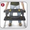 Keter ?C 197283 Folding Table Work Bench for Miter Saw Stand Woodworking Tools and Accessories with Included 12 Inch Wood Clamps ?C Easy Garage Storage Black/Yellow - Image 11