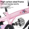 Baprem 18" Girls Bike for 5-9 Years Old Kids, Cute Kids Bike with Training Wheels, Steel Frame Sporty Children Bicycle, Pink - Image 22
