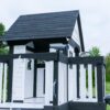 Backyard Discovery Canyon Creek Cedar Wood Swing Set with Wave Slide, Clubhouse, Play Kitchen, Picnic Area, Belt Swings, Web Swing, Rock Wall, Balconies, Playhouse, Step Ladder, Outdoor Playset - Image 14