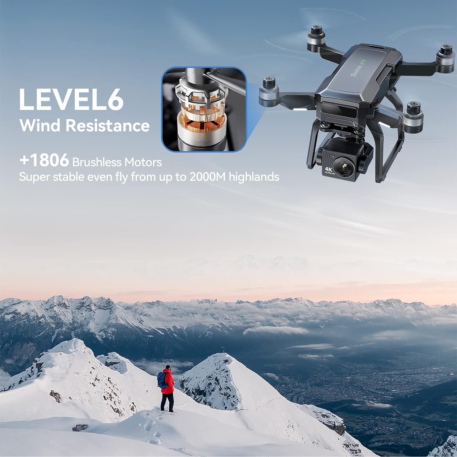GPS Drones with Camera for Adults 4K Night Vision, 3-Aix Gimbal, 2Mile Long Range, 75Mins Flight Time Professional Drone with 3 Battery, Auto Return+Follow Me+Fly Around+Beginner Mode for Kid - Image 7