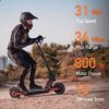 Up to 37 MPH Tire Hydraulic Brake Adult Electric Scooter - Image 2