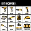 20V MAX 10-Tool Combo Kit DCK1020D2 with Batteries & Charger - Image 5