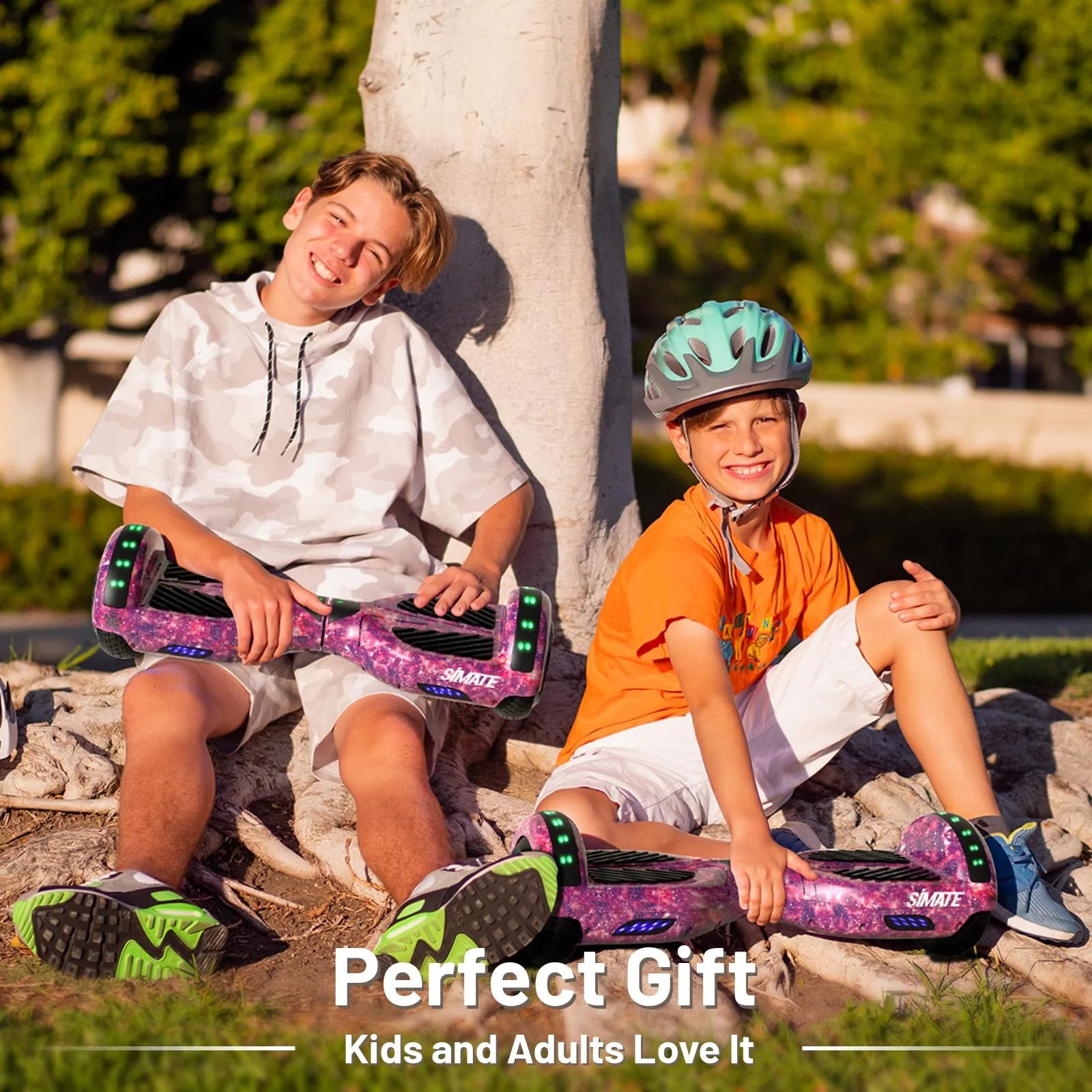 SIMATE 6.5" Hoverboard with Bluetooth & LED Lights - Image 3