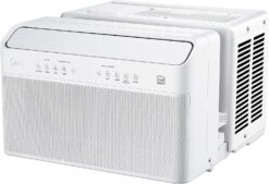 U-Shaped Inverter Window Air Conditioner 12,000BTU with Open Window Flexibility, Robust Installation,Extreme Quiet, 35% Energy Saving, Smart Control, Alexa, Remote, Bracket Included (Renewed)