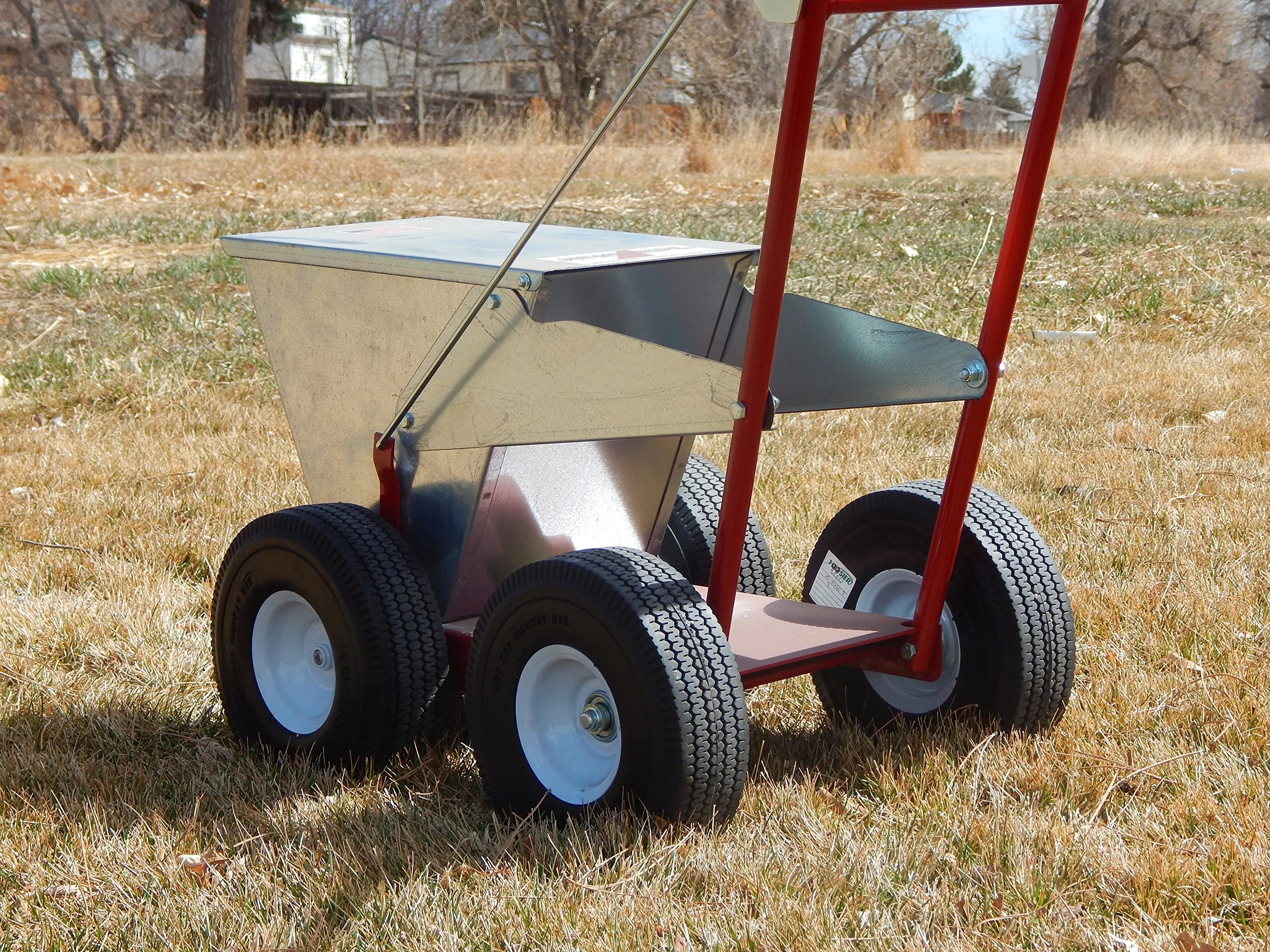Newstripe NewLiner HD 50 lb Heavy Duty Dry Line Marker (Part #10001744) | Precision 2" or 4" Lines | Galvanized Steel | 10" Pneumatic Tires | For Baseball, Tracks & Events | Made in USA - Image 4