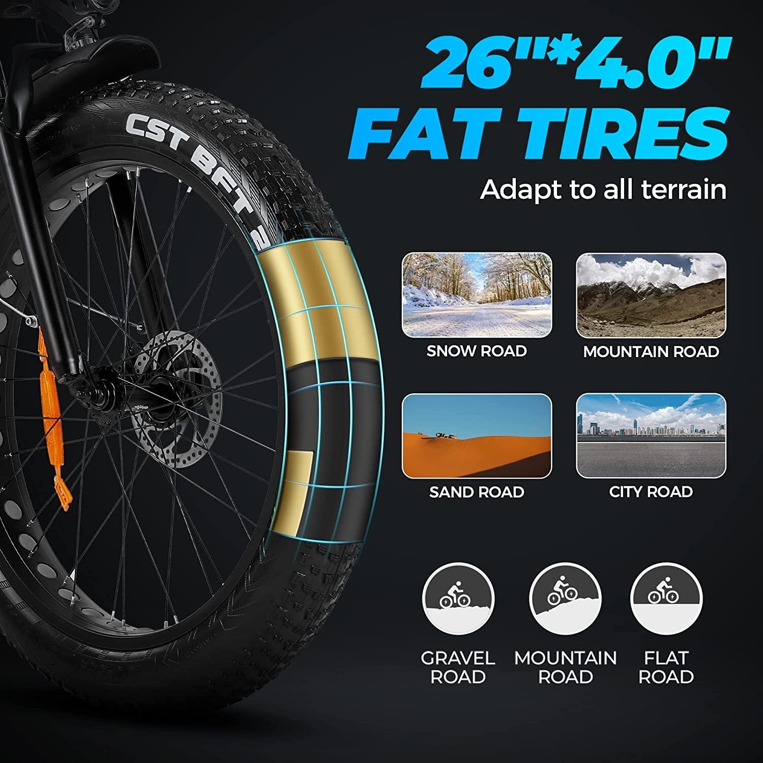 750W Electric Mountain Bike - 48V/15Ah Battery, Dual Disc Brakes, Shimano 7-Speed, Black - Image 4