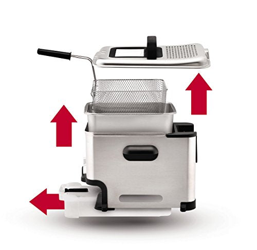 T-Fal Ultimate Steel Deep Fryer with Basket 3.5 Liter Oil and 2.6 Pound Food Capacity - Image 7