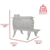Logwood 900 Sq. Ft. EPA Exempt Cast Iron Stove - Image 5
