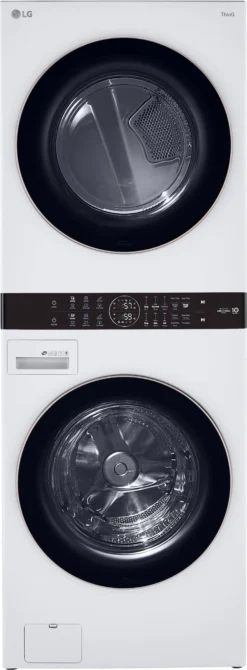 LG WashTower with Center Control 4.5 Cu. ft. Washer and 7.4 Cu. ft. Electric Dryer - White