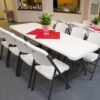 Lifetime 4-Pack Commercial Stacking 8 ft Folding Table - White (80344) - Image 5