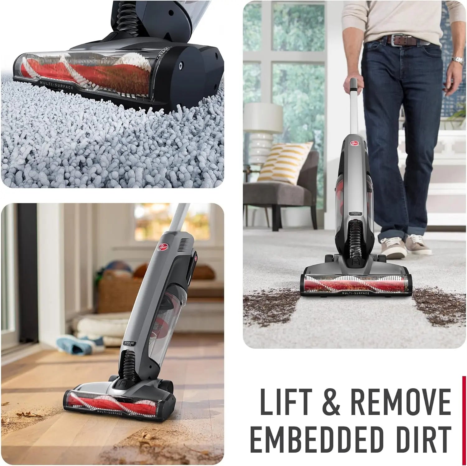 Hoover ONEPWR Evolve Pet Cordless Small Upright Vacuum Cleaner Lightweight Stick Vac For Carpet and Hard Floor BH53422V Black - Image 5